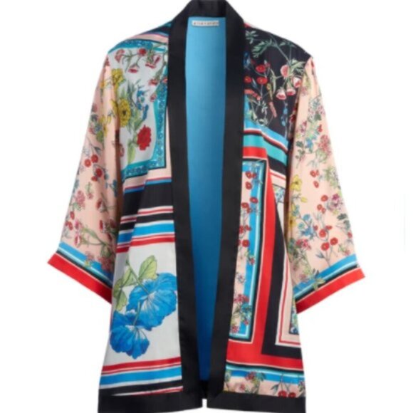 Alice + Olivia Koko Patchwork Printed Kimono - Picture 13 of 14